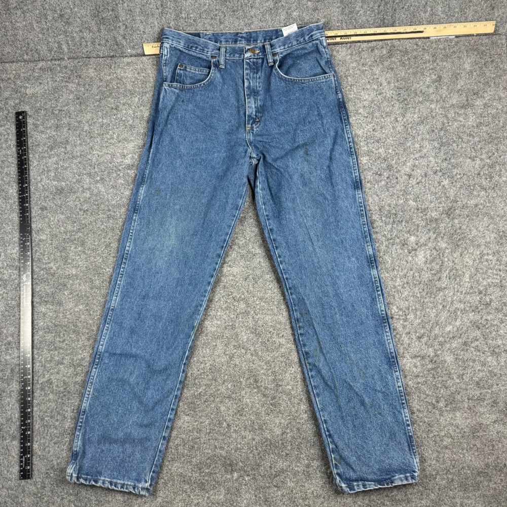 Blue Ridge Jeans Mens Size 34x34 Blue Straight Leg Casual Denim Workwear Stained